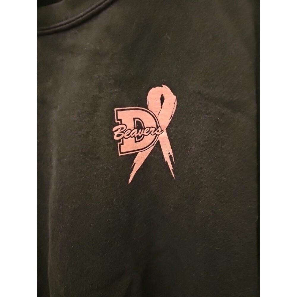 Beavers Breast Cancer Awareness Hoodie Womens Size XL Black & Pink - Picture 2 of 8